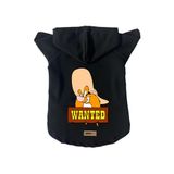 monopetz Kapişonlu Polar Sweatshirt Köpek ve Kedi Kıyafeti & Elbisesi Siyah J Sam M