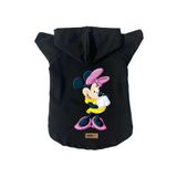 monopetz Kapişonlu Polar Sweatshirt Köpek ve Kedi Kıyafeti & Elbisesi Siyah Minnie XL