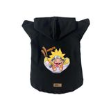 monopetz Kapişonlu Polar Sweatshirt Köpek ve Kedi Kıyafeti & Elbisesi Siyah Naruto L