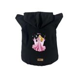 monopetz Kapişonlu Polar Sweatshirt Köpek ve Kedi Kıyafeti & Elbisesi Siyah Princess L