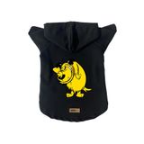 monopetz Kapişonlu Polar Sweatshirt Köpek ve Kedi Kıyafeti & Elbisesi Siyah Rabugento XL
