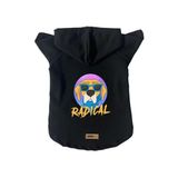 monopetz Kapişonlu Polar Sweatshirt Köpek ve Kedi Kıyafeti & Elbisesi Siyah Radical S