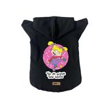 monopetz Kapişonlu Polar Sweatshirt Köpek ve Kedi Kıyafeti & Elbisesi Siyah Rugrats Angelica XL