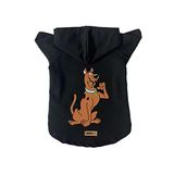 monopetz Kapişonlu Polar Sweatshirt Köpek ve Kedi Kıyafeti & Elbisesi - Siyah Scooby Doo XL Beden