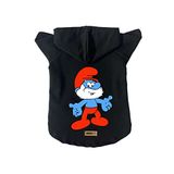 monopetz Kapişonlu Polar Sweatshirt Köpek ve Kedi Kıyafeti & Elbisesi - Siyah Şirin Baba S Beden