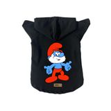 monopetz Kapişonlu Polar Sweatshirt Köpek ve Kedi Kıyafeti & Elbisesi - Siyah Şirin Baba XL Beden