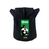 monopetz Kapişonlu Polar Sweatshirt Köpek ve Kedi Kıyafeti & Elbisesi Siyah Sylvester S