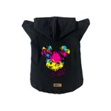 monopetz Kapişonlu Polar Sweatshirt Köpek ve Kedi Kıyafeti & Elbisesi Siyah Yeni Mickey Mouse 2 M