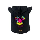 monopetz Kapişonlu Polar Sweatshirt Köpek ve Kedi Kıyafeti & Elbisesi Siyah Yeni Mickey Mouse 2 S