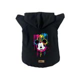 monopetz Kapişonlu Polar Sweatshirt Köpek Ve Kedi Kıyafeti & Elbisesi Siyah Yeni Mickey Mouse S
