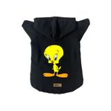 monopetz Kapişonlu Polar Sweatshirt Köpek Ve Kedi Kıyafeti & Elbisesi Siyah Yeni Tweety XL