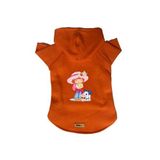 monopetz Kapişonlu Polar Sweatshirt Köpek ve Kedi Kıyafeti & Elbisesi Turuncu Çilek Kız S