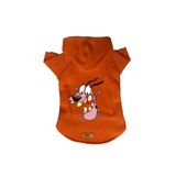 monopetz Kapişonlu Polar Sweatshirt Köpek ve Kedi Kıyafeti & Elbisesi Turuncu Courage XL