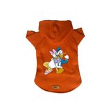 monopetz Kapişonlu Polar Sweatshirt Köpek ve Kedi Kıyafeti & Elbisesi Turuncu Deysi Donald S