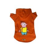 monopetz Kapişonlu Polar Sweatshirt Köpek ve Kedi Kıyafeti & Elbisesi Turuncu Ed XS