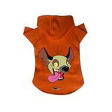 monopetz Kapişonlu Polar Sweatshirt Köpek Ve Kedi Kıyafeti & Elbisesi Turuncu Ed001 L