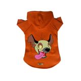 monopetz Kapişonlu Polar Sweatshirt Köpek Ve Kedi Kıyafeti & Elbisesi Turuncu Ed001 XS