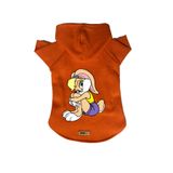 monopetz Kapişonlu Polar Sweatshirt Köpek ve Kedi Kıyafeti & Elbisesi Turuncu Lola XS