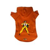 monopetz Kapişonlu Polar Sweatshirt Köpek ve Kedi Kıyafeti & Elbisesi Turuncu Mask XL