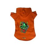 monopetz Kapişonlu Polar Sweatshirt Köpek ve Kedi Kıyafeti & Elbisesi Turuncu Master Of The Snake M