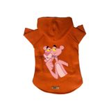 monopetz Kapişonlu Polar Sweatshirt Köpek Ve Kedi Kıyafeti & Elbisesi Turuncu Pembe Panter M