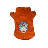 monopetz Kapişonlu Polar Sweatshirt Köpek ve Kedi Kıyafeti & Elbisesi Turuncu Rick and Morty 2 XS