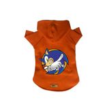 monopetz Kapişonlu Polar Sweatshirt Köpek ve Kedi Kıyafeti & Elbisesi Turuncu Sonic M