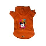 monopetz Kapişonlu Polar Sweatshirt Köpek Ve Kedi Kıyafeti & Elbisesi Turuncu Yeni Mickey Mouse S