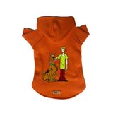 monopetz Kapişonlu Polar Sweatshirt Köpek Ve Kedi Kıyafeti & Elbisesi Turuncu Yeni Scooby Doo M
