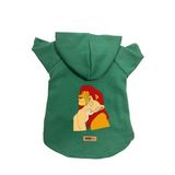 monopetz Kapişonlu Polar Sweatshirt Köpek Ve Kedi Kıyafeti & Elbisesi Yeşil Aslan Kral L