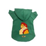 monopetz Kapişonlu Polar Sweatshirt Köpek Ve Kedi Kıyafeti & Elbisesi Yeşil Aslan Kral XS