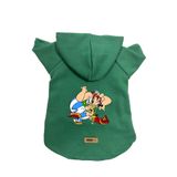 monopetz Kapişonlu Polar Sweatshirt Köpek ve Kedi Kıyafeti & Elbisesi Yeşil Astrix Obelix L