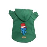 monopetz Kapişonlu Polar Sweatshirt Köpek ve Kedi Kıyafeti & Elbisesi Yeşil Bear M