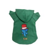 monopetz Kapişonlu Polar Sweatshirt Köpek ve Kedi Kıyafeti & Elbisesi Yeşil Bear XS