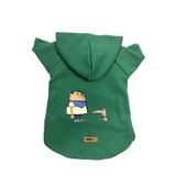 monopetz Kapişonlu Polar Sweatshirt Köpek ve Kedi Kıyafeti & Elbisesi Yeşil Cando XL