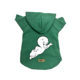 monopetz Kapişonlu Polar Sweatshirt Köpek ve Kedi Kıyafeti & Elbisesi - Yeşil Casper S Beden