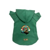 monopetz Kapişonlu Polar Sweatshirt Köpek ve Kedi Kıyafeti & Elbisesi Yeşil City 28 XL