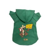 monopetz Kapişonlu Polar Sweatshirt Köpek ve Kedi Kıyafeti & Elbisesi Yeşil Coiote S