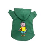 monopetz Kapişonlu Polar Sweatshirt Köpek ve Kedi Kıyafeti & Elbisesi Yeşil Ed XS
