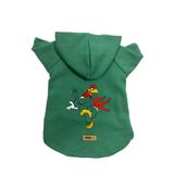 monopetz Kapişonlu Polar Sweatshirt Köpek ve Kedi Kıyafeti & Elbisesi Yeşil Fog Horn XL