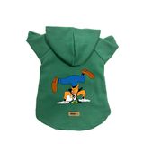 monopetz Kapişonlu Polar Sweatshirt Köpek ve Kedi Kıyafeti & Elbisesi Yeşil Goofy L