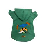 monopetz Kapişonlu Polar Sweatshirt Köpek ve Kedi Kıyafeti & Elbisesi Yeşil Goofy S