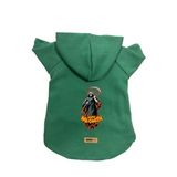 monopetz Kapişonlu Polar Sweatshirt Köpek ve Kedi Kıyafeti & Elbisesi Yeşil Happy Halloween Azrail M