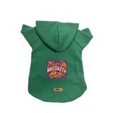 monopetz Kapişonlu Polar Sweatshirt Köpek ve Kedi Kıyafeti & Elbisesi Yeşil Happy Halloween M
