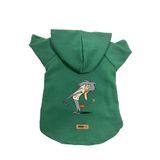 monopetz Kapişonlu Polar Sweatshirt Köpek ve Kedi Kıyafeti & Elbisesi Yeşil IR005 XL