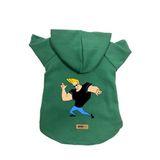 monopetz Kapişonlu Polar Sweatshirt Köpek Ve Kedi Kıyafeti & Elbisesi Yeşil Johny Bravo L