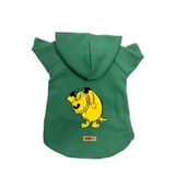 monopetz Kapişonlu Polar Sweatshirt Köpek ve Kedi Kıyafeti & Elbisesi Yeşil Rabugento L