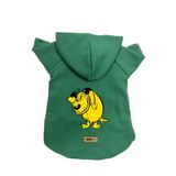 monopetz Kapişonlu Polar Sweatshirt Köpek ve Kedi Kıyafeti & Elbisesi Yeşil Rabugento M