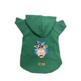 monopetz Kapişonlu Polar Sweatshirt Köpek ve Kedi Kıyafeti & Elbisesi Yeşil Rick and Morty 2 L