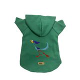 monopetz Kapişonlu Polar Sweatshirt Köpek ve Kedi Kıyafeti & Elbisesi Yeşil Road Runner S